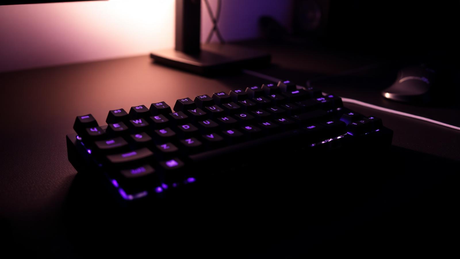 Compact 60 percent mechanical keyboard for esports