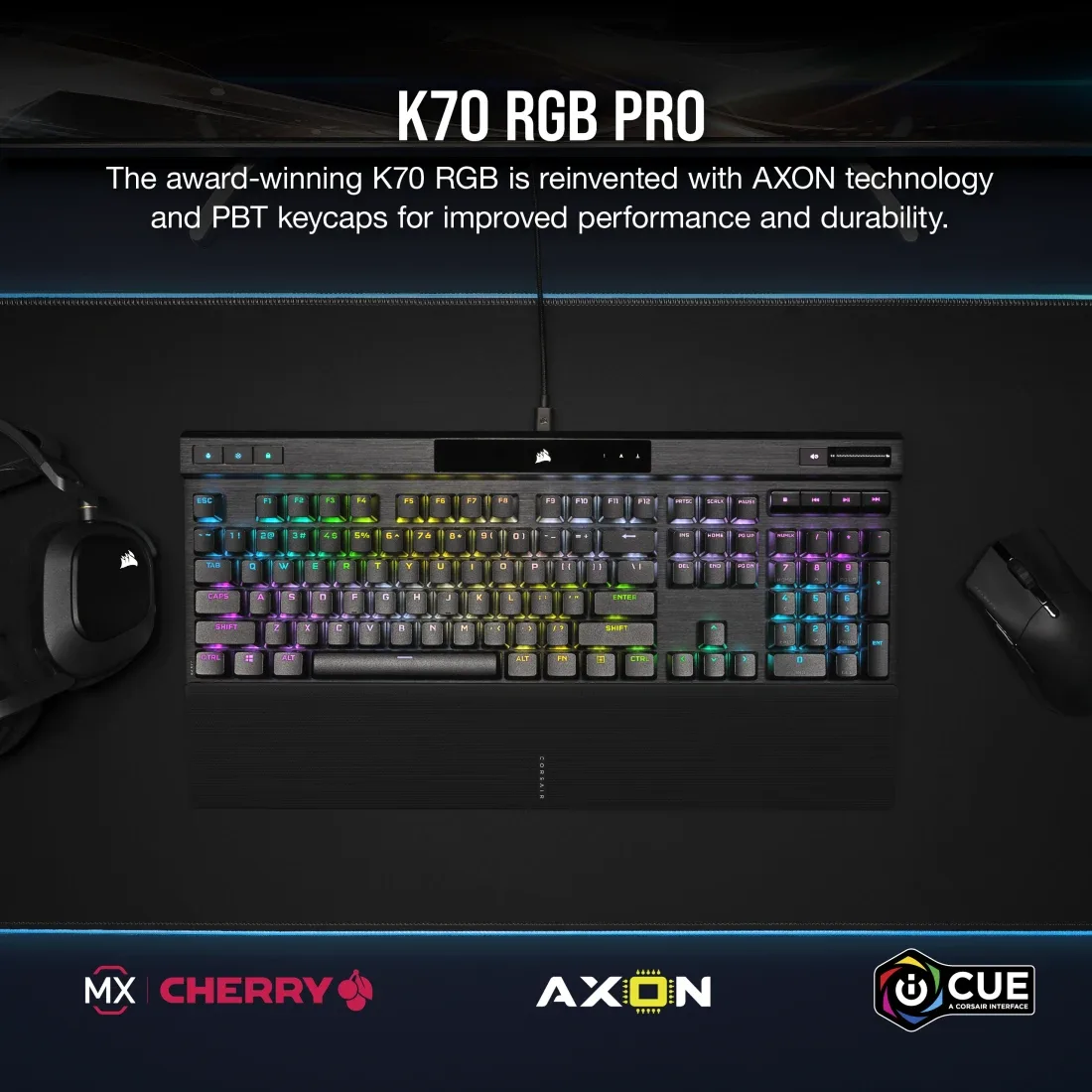 Corsair K70 RGB Pro detail shot 2