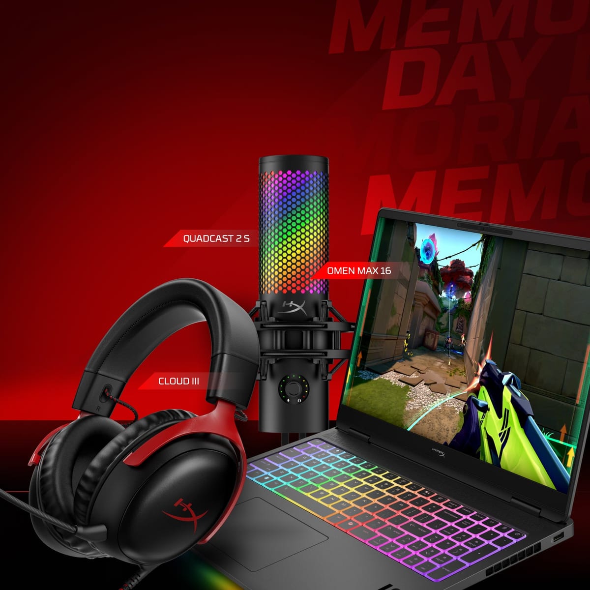 HyperX Cloud III Wireless gaming headset photographed on a wooden desk